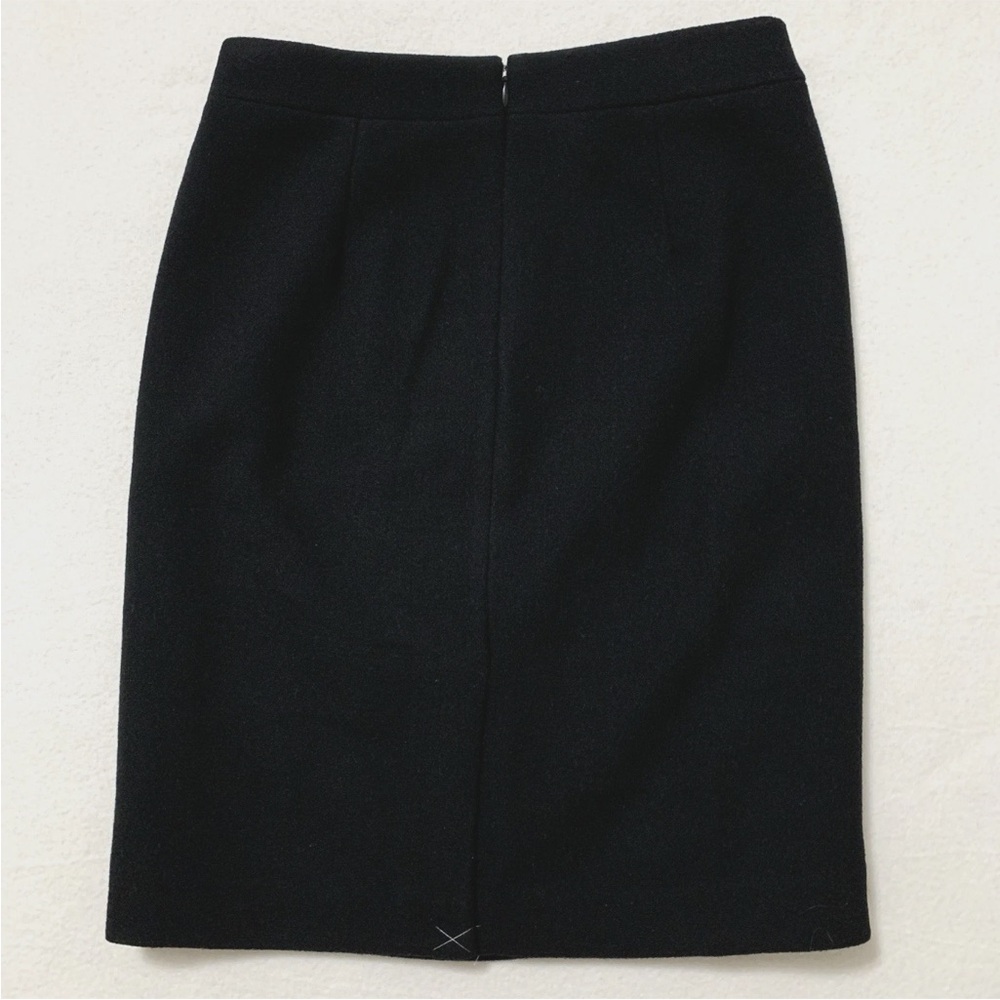 NWT J.Crew Mercantile Womens Pencil Skirt Lined Back zip Wool Blend Black Size 0 - Picture 2 of 16